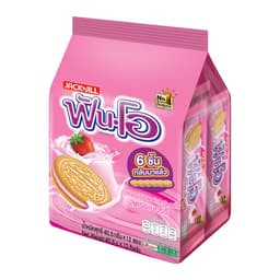 FUN-O Sandwich Cookies Filled with Strawberry Flavored Cream 27 g.