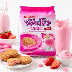 Fun-O Strawberry Sandwich Cookies 27g
