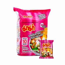 MAMA Instant Noodles Hot Pot Yentafo Tom Yum Flavour 60g. Pack10