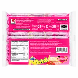 Voiz Crackers Stuffed Cream Strawberry Flavor Size 24 g