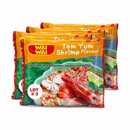 Wai Wai Creamy Tom Yum Shrimp Instant Noodles 60g