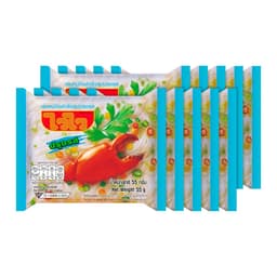 WAI WAI Instant Rice Vermicelli Crab Flavour 55 g. Pack 10